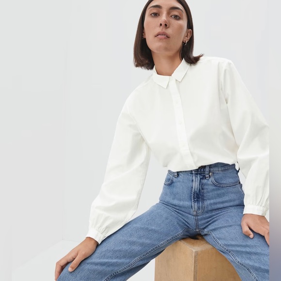 EVERLANE THE ORGANIC COTTON PREP SHIRT, SIZE 6, NWT. - Picture 3 of 13
